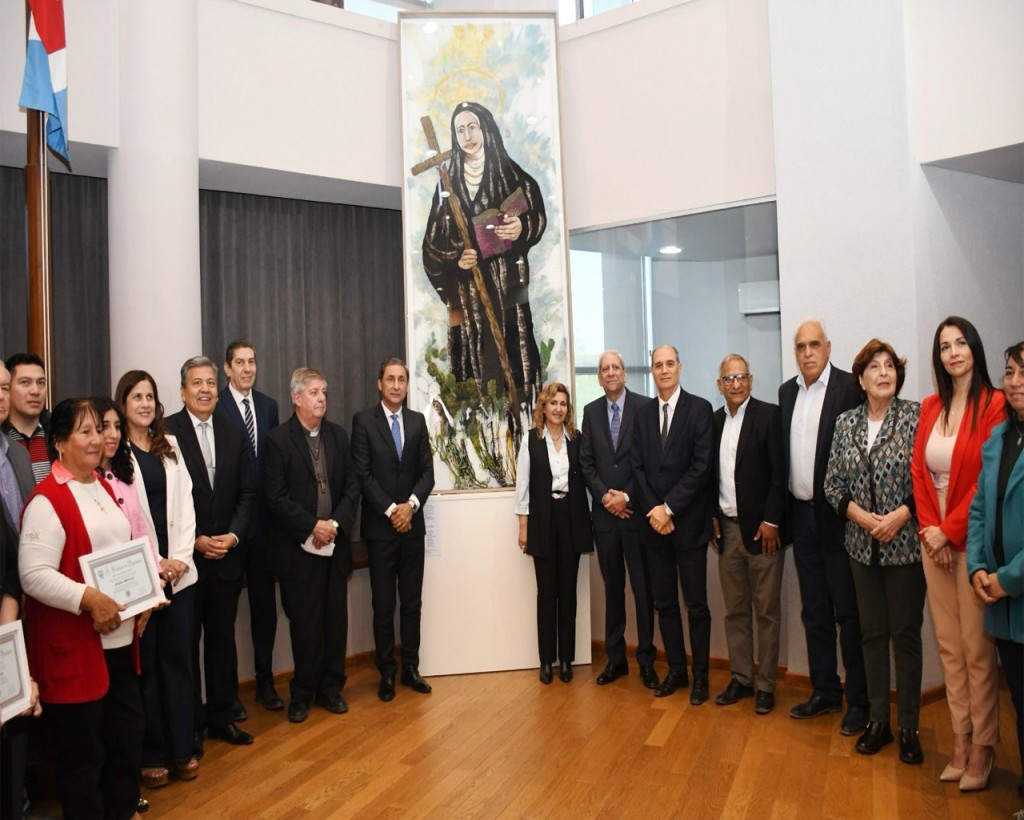 Mural textil de Mama Antula en la Cámara de Diputados